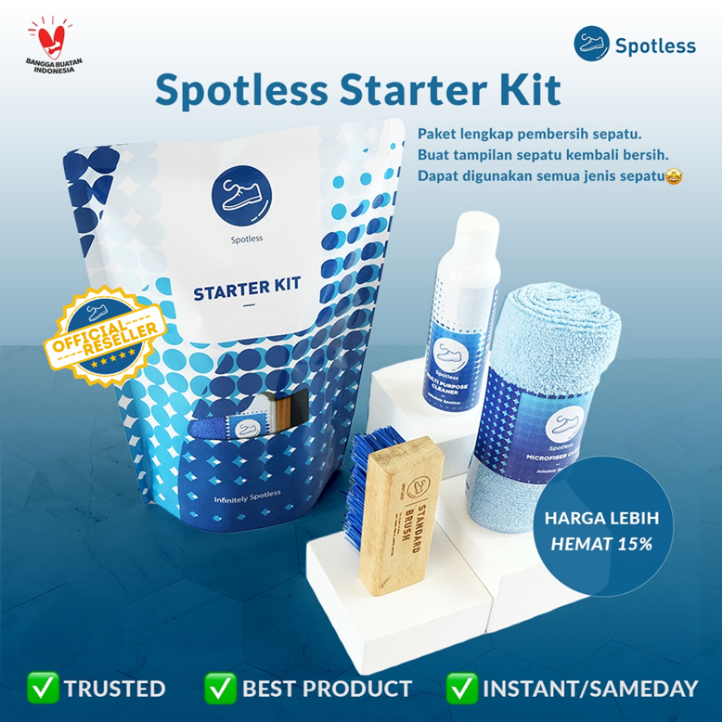 Jual Spotless Shoes Cleaner Starter Kit 100ml - Paket Lengkap Sabun ...