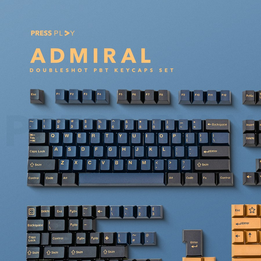 Jual Press Play ADMIRAL PBT Doubleshot Keycaps Keycap Set | Shopee ...