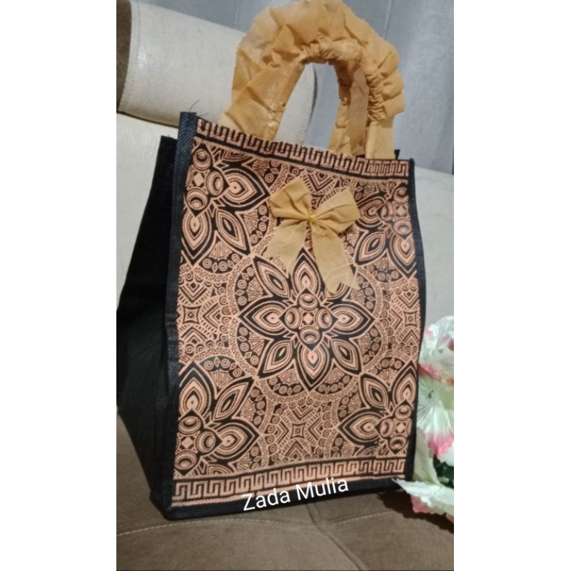 Jual Pcs Tas Hajatan Kain Spunbond Batik Pita Ukuran Box X Cm