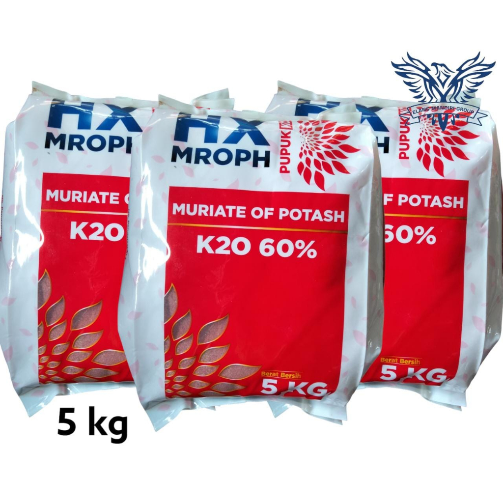 KCL HX MROPH 5 Kg Pupuk K2O (Kalium) 60% Meningkatkan Hasil dan Kualitas Panen DGW Hextar Fertilizer Indonesia kcl kujang