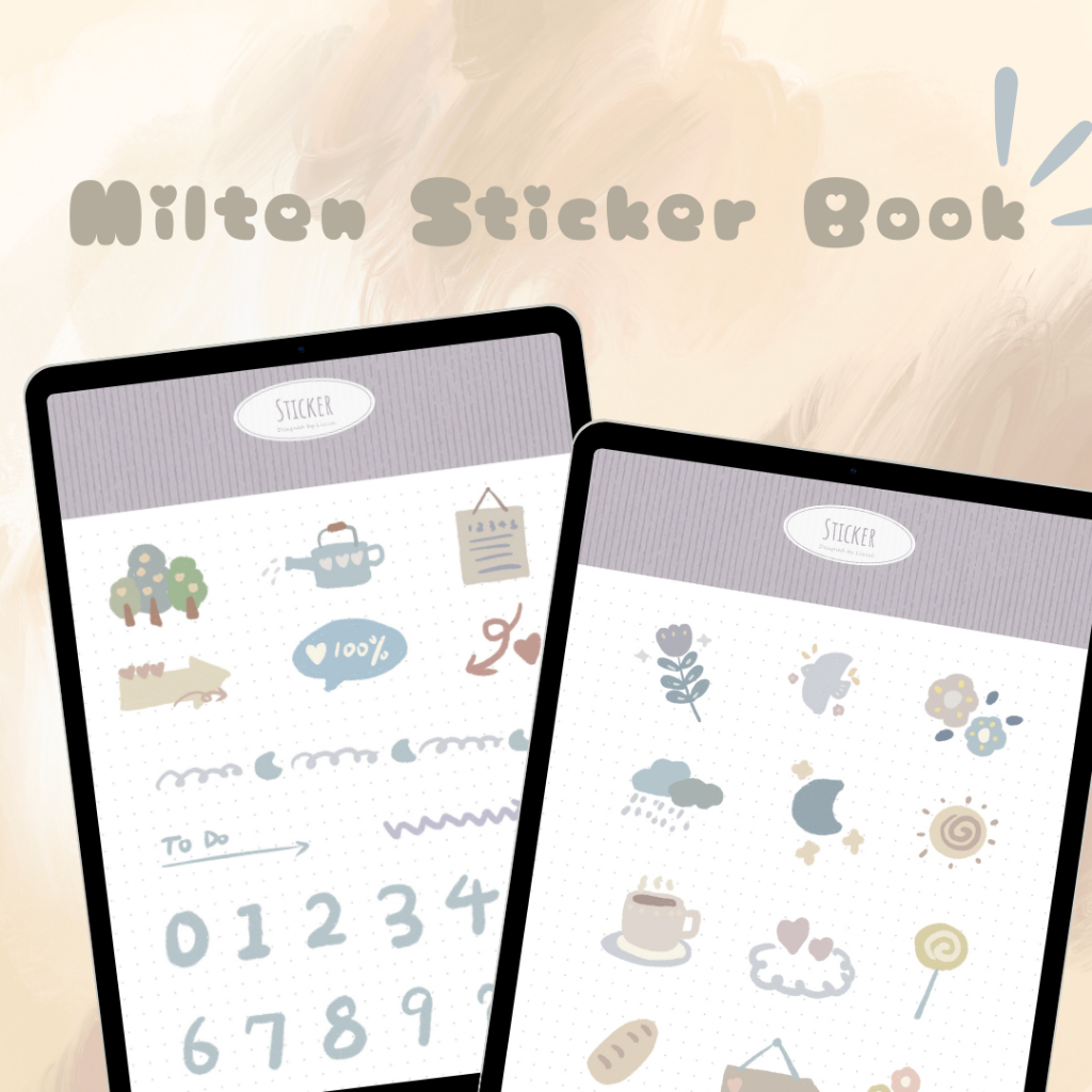 Jual Sticker book for Goodnotes Notability --- Milten Sticker Book ...