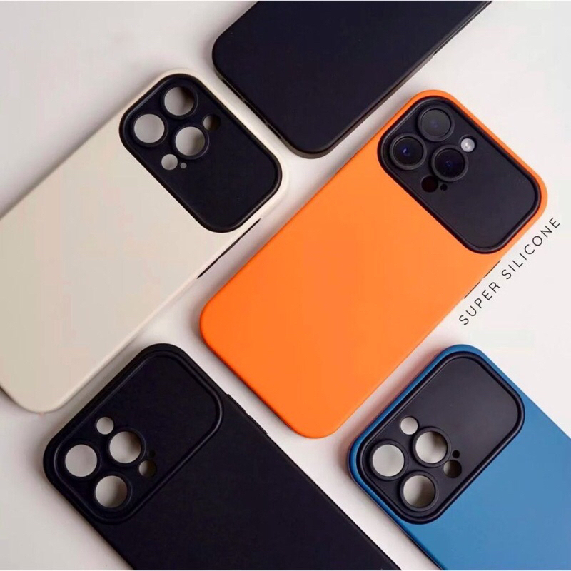Jual SUPER SILICONE Case Iphone 11 Black Orange Navy White ip 11 15promax READY ! Shopee