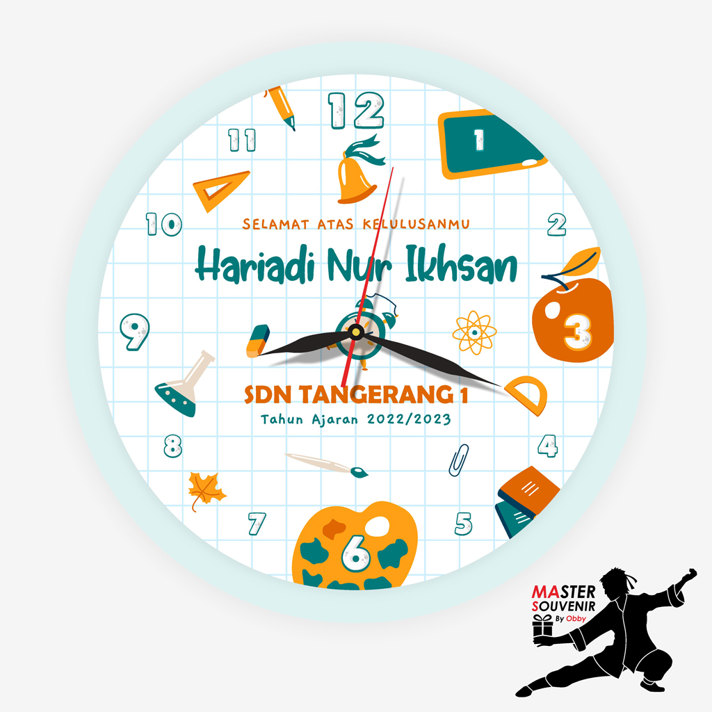 Jual Jam Custom Wisuda Ukuran 10CM (Hadiah Graduation Kelulusan ...