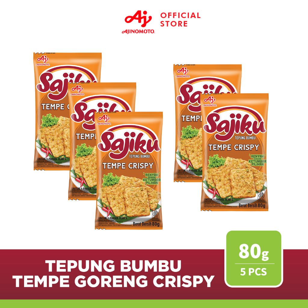 Jual SAJIKU® Tepung Bumbu Tempe Crispy Sachet 80g (5 pcs) Shopee