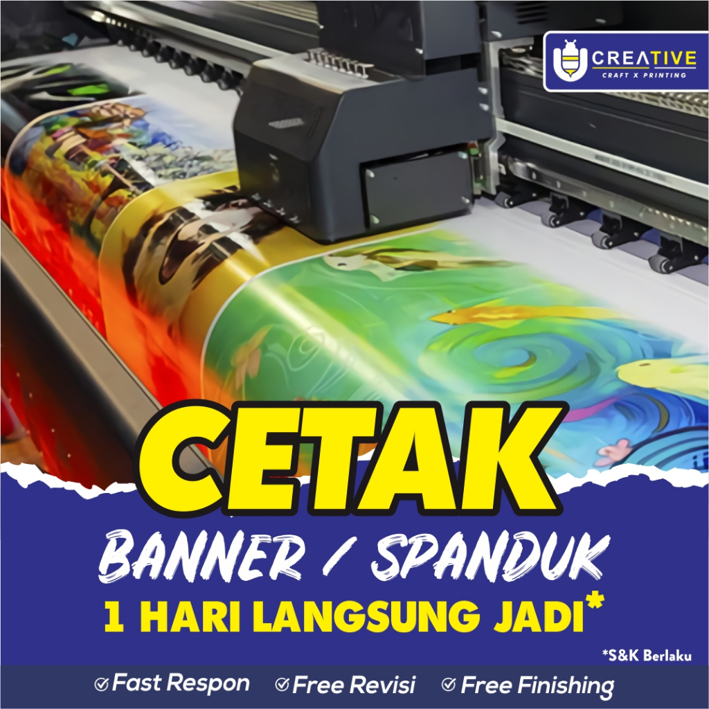 Jual Cetak Banner / Spanduk (Fast Respon, Free Revisi, & Free Finishing ...