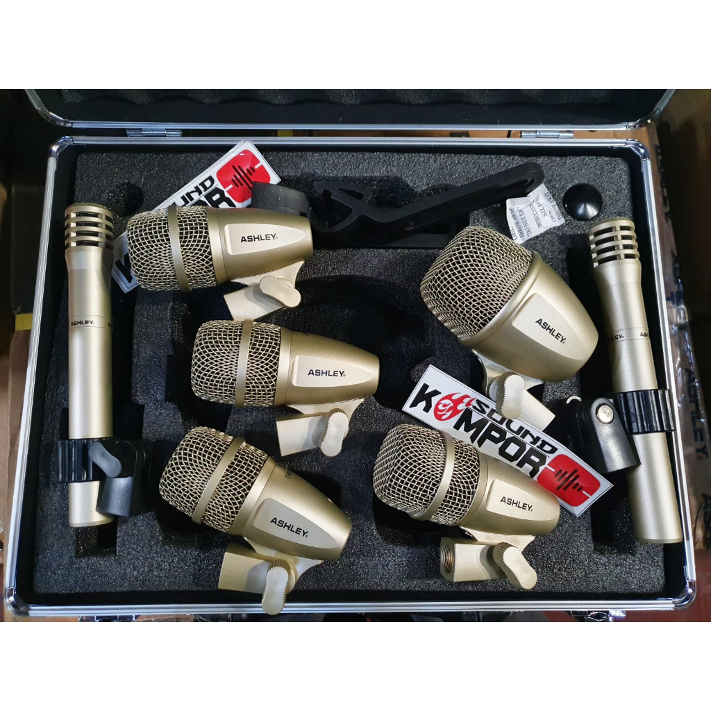 Jual MIC DRUM SET 7 KIT ASHLEY DRUM168 MIC ASHLEY DRUM 168 FREE KOPER