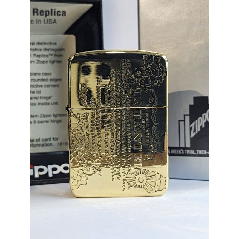 Jual Zippo Original 1941 Golden Guarentee Design Emblem 3D 4 sisi Japan ...