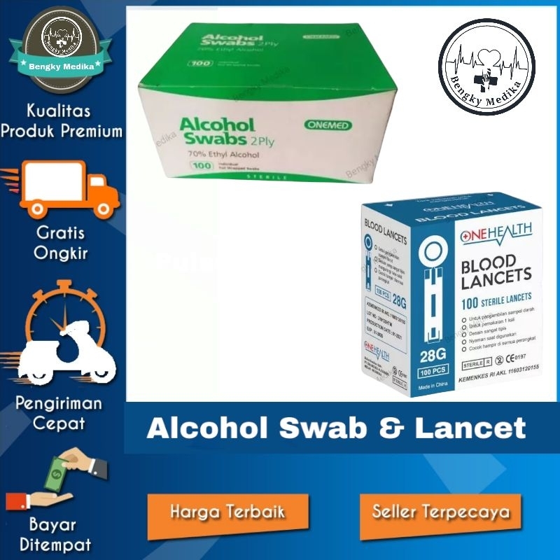 Jual Alcohol Swab Steril Alkohol Swab Onemed Lancet Blood Onehealt