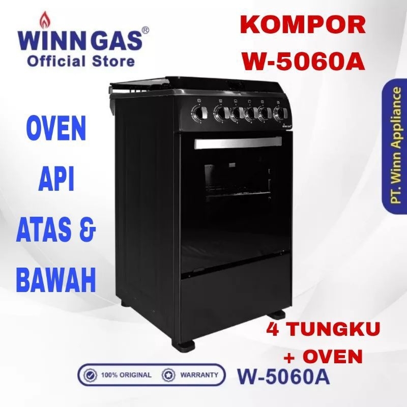 Jual KOMPOR GAS FREE STANDING 4 TUNGKU + OVEN WINN GAS W _ 5060A Shopee Indonesia