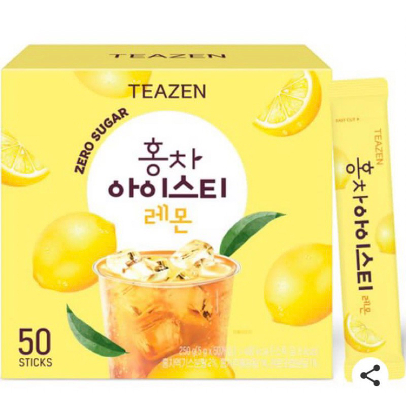 Jual (PO KOREA) TEAZEN BLACK TEA ICED TEA LEMON - 50 STICKS | Shopee ...