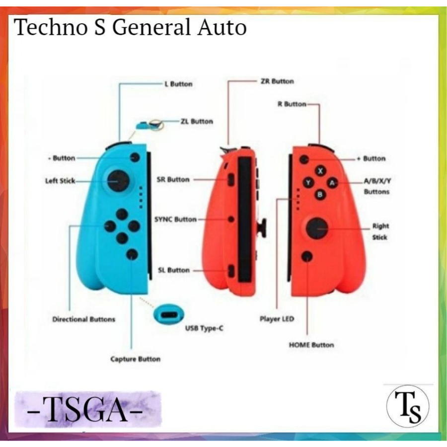 Jual Nintendo switch T13 Controller - T13 Controller Handgrip Joycon ...