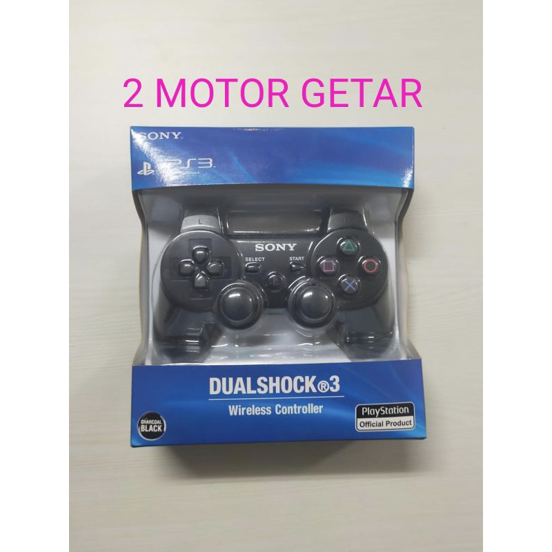Jual STIK PS3 WIRELESS DUALSHOCK OP ORIGNAL PABRIK HITAM 2 MOTOR ...
