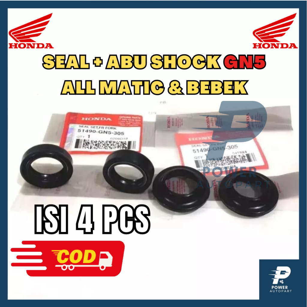 Jual ORIGINAL Seal + Abu Shock Depan GN5 Honda Supra, Beat, Vario