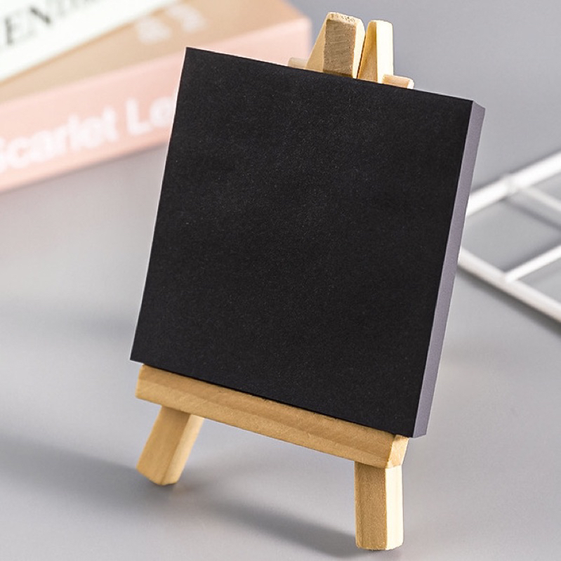 Jual sticky notes memo hitam black sticky note kertas tempel pembatas ...