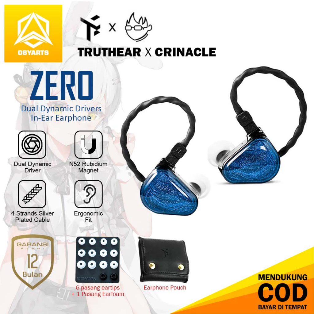 TRUTHEAR x Crinacle Zero Earphone Dual Dynamic Drivers in-Ear Earphone IEM