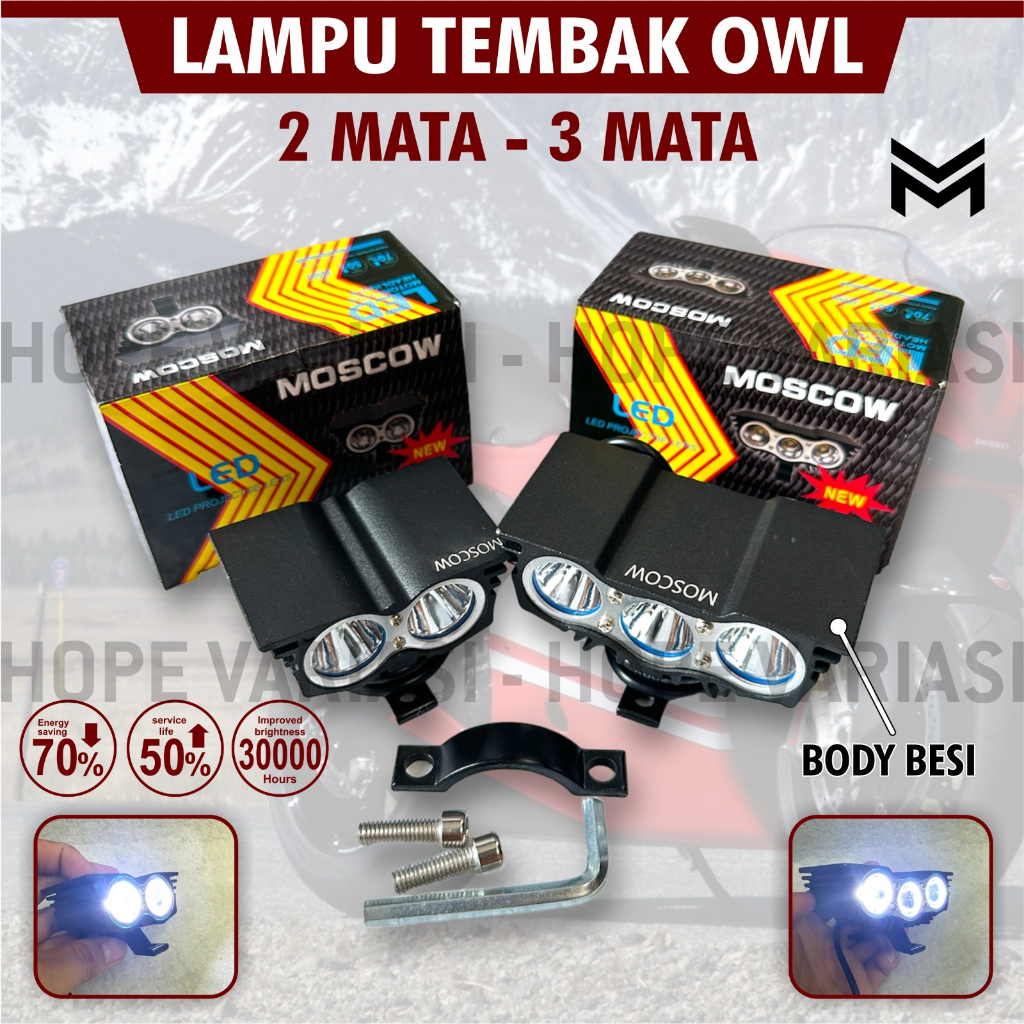 Jual Lampu Sorot Led Owl Mata Burung Hantu Body Full Aluminium Lampu Tembak Owl Mata Cree