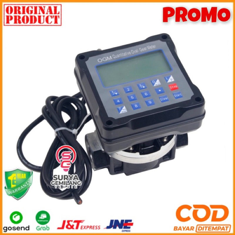 Jual FLOW METER 1 INCH OGM DIGITAL POWER SUPPLY 12V/24V/220V - DN25 1 ...