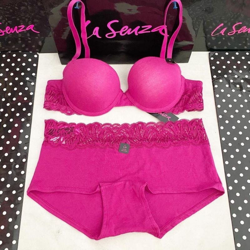 Jual La Senza Remix Cottob Bra No Push Up 100 Original Ada Tag And Label Flirty Fuschia 11206346 