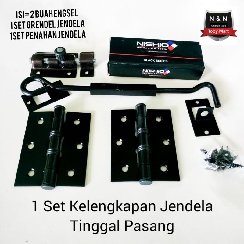 Jual 1set Kelengkapan Jendela Rumah- Hak angin jendela - grendel ...