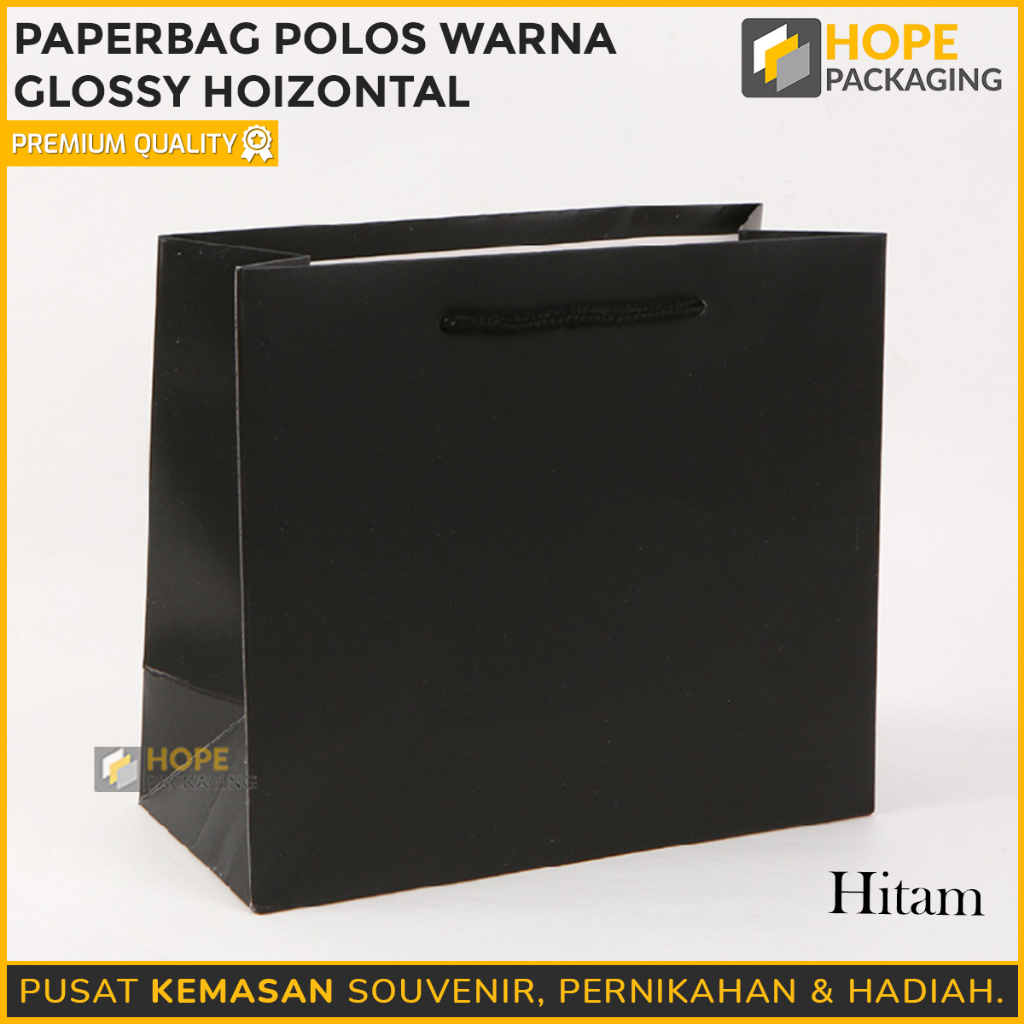 Jual Paper Bag Polos Horizontal Paper Bag Glossy Horinzontal Paper