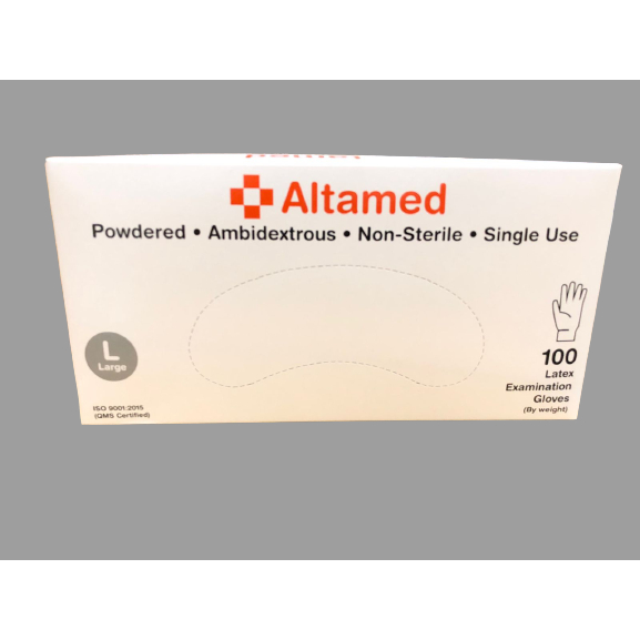 Jual Glove Latex Powder Altamed/ Sarung tangan medis | Shopee Indonesia