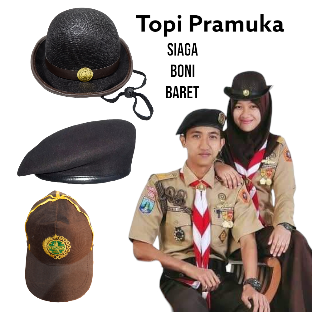 Jual Topi Pramuka Baret Boni Siaga SD SMP SMA Penegak Peggalang Putra