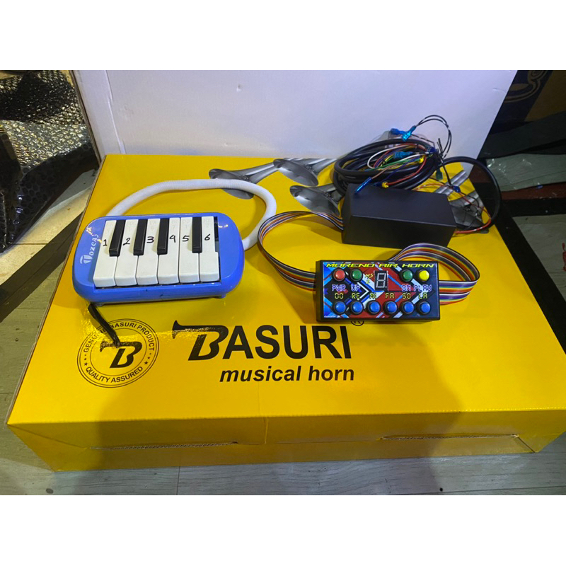 Jual paket lengkap Basuri V4 + modul moreno air horn + pianika