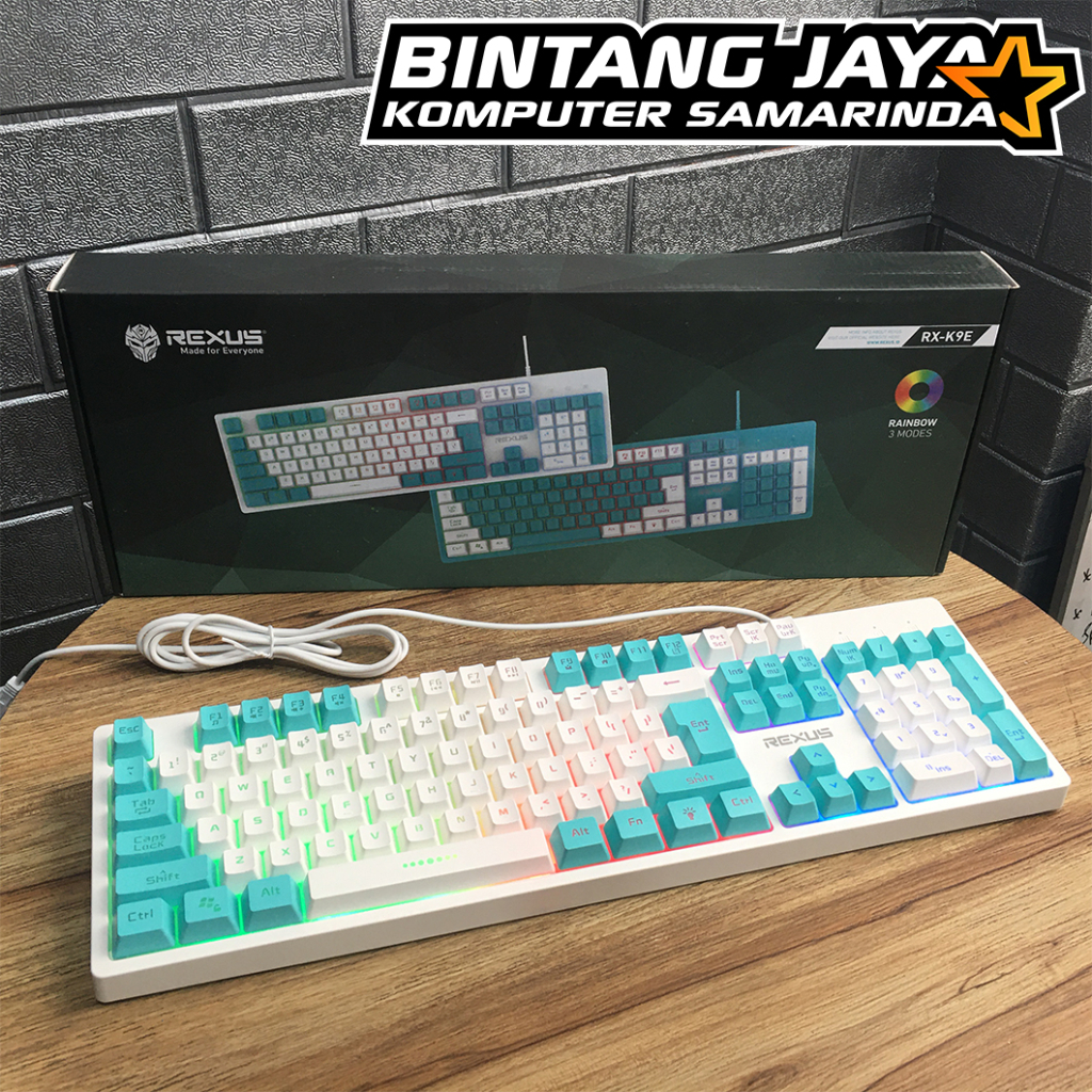 Jual Keyboard Gaming Rexus Battlefire K9E RGB Full Size | Shopee Indonesia