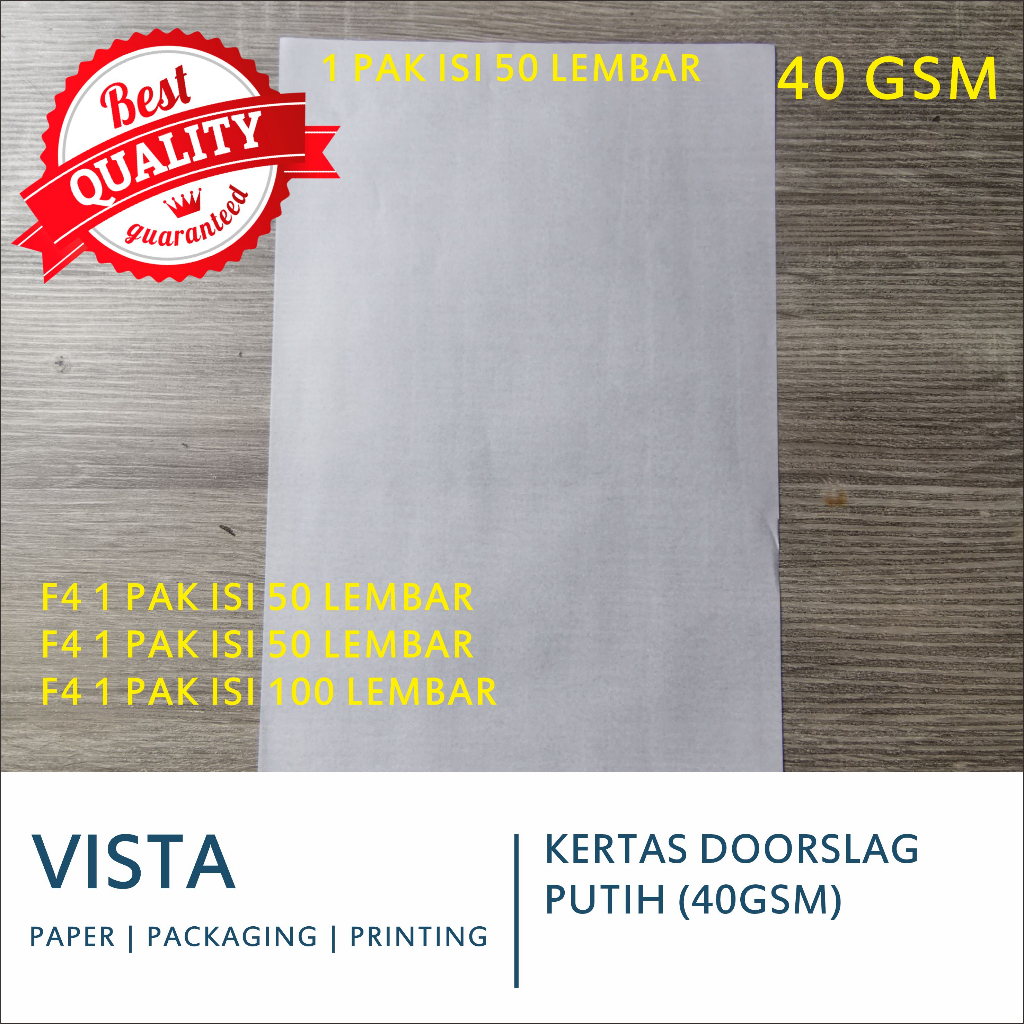 Jual Kertas Doorslag Putih F4 A4 A5 40 Gsm 40 Gram Shopee Indonesia