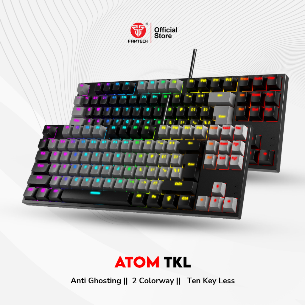 Jual Fantech ATOM MK876 RGB Gaming Mechanical Keyboard TKL Shopee