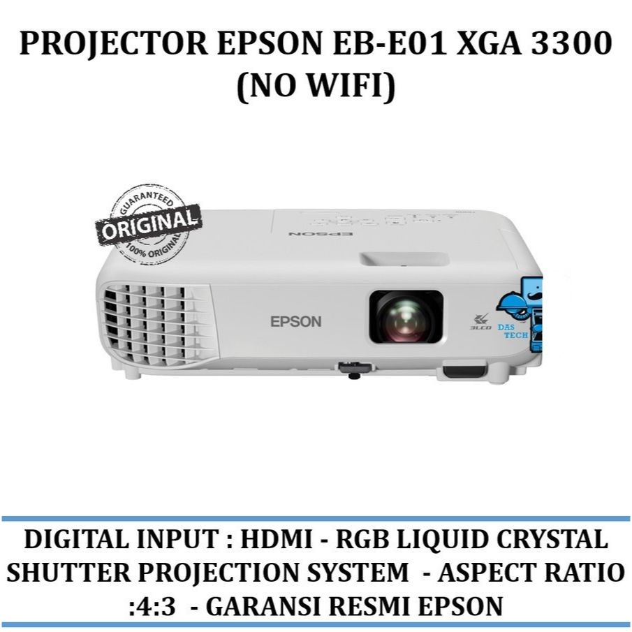 Jual Proyektor / Projector EPSON EBE01 XGA 3LCD HDMI 3300 Lumens