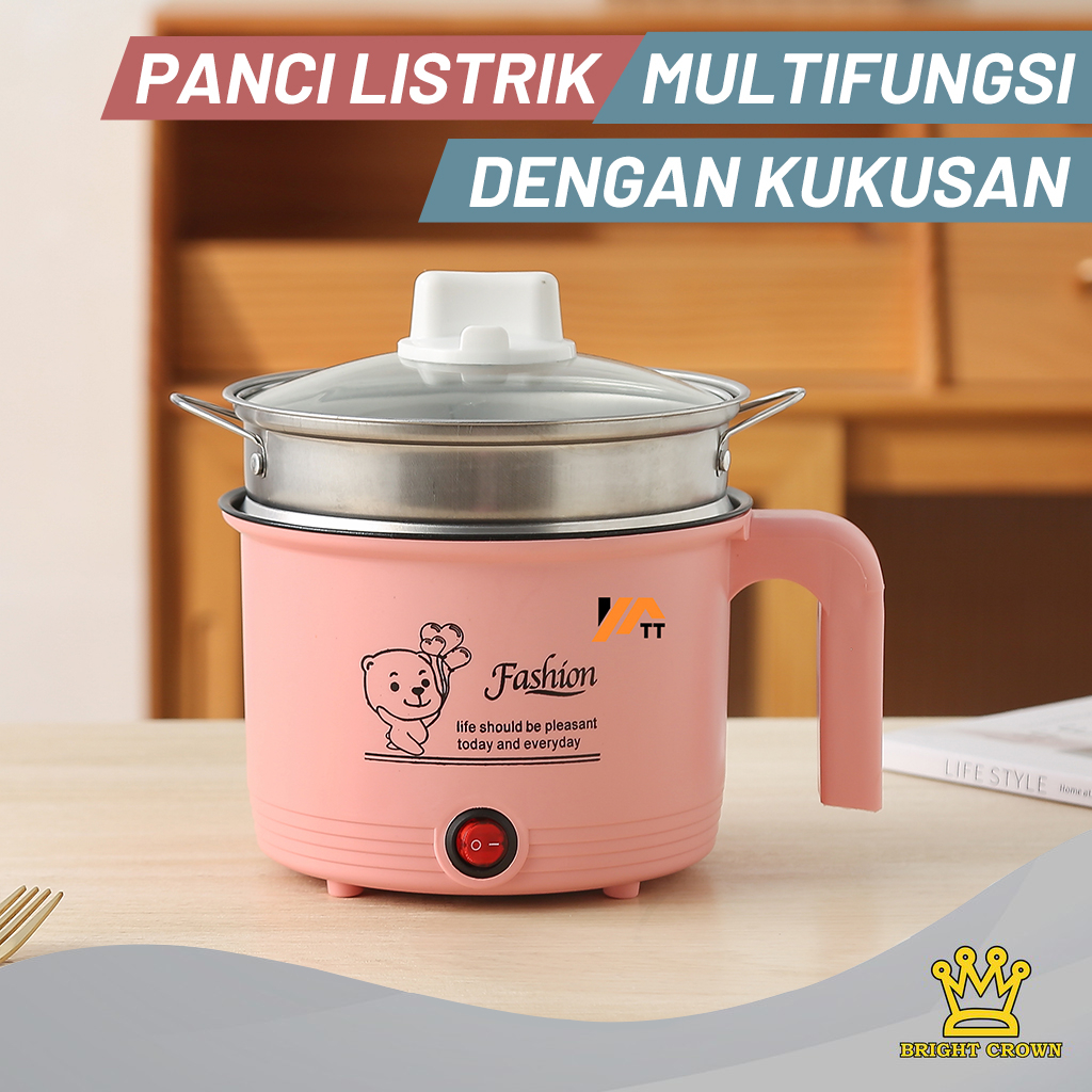 Jual Bright Crown Panci Listrik Serbaguna Free Kukusan / Mini Rice