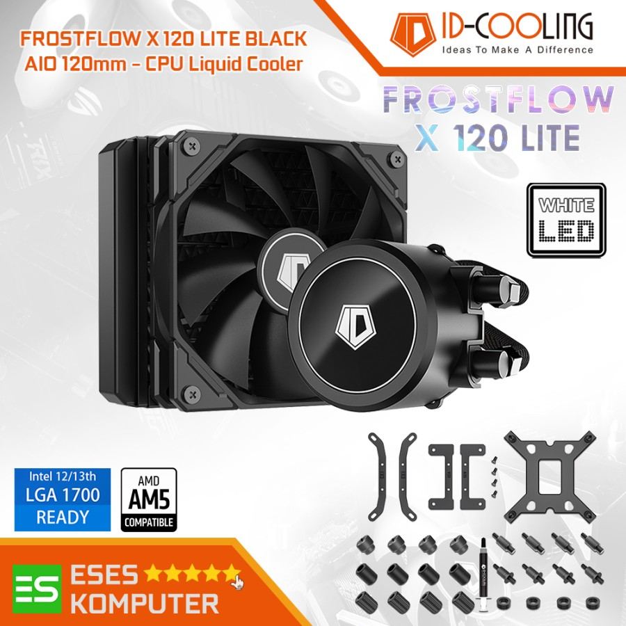 Jual ID-COOLING FROSTFLOW X 120 LITE BLACK AIO 120mm CPU Liquid Cooler ...