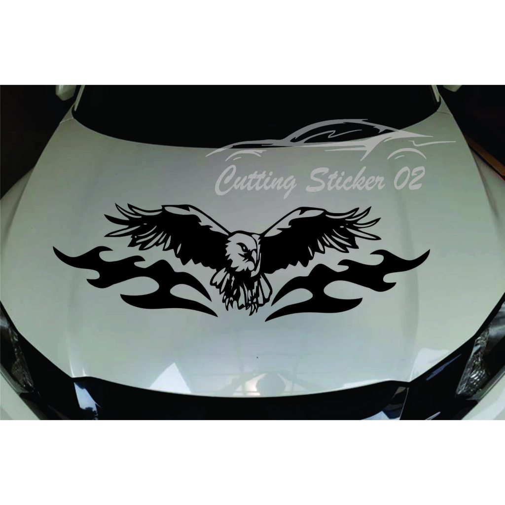 Jual Stiker Kap Mobil Stiker Motif Elang Sticker Cap Motif Elang