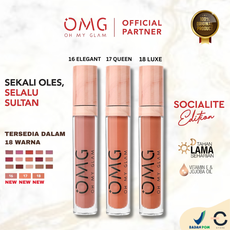 Jual [ORI BPOM] OMG Oh My Glam Matte Kiss Lip Cream 3.5gr | OMG ...