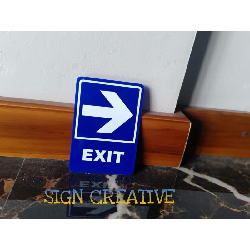 Jual Sign Tanda Exit Pentunjuk Untuk Ruangan Akrilik Shopee Indonesia