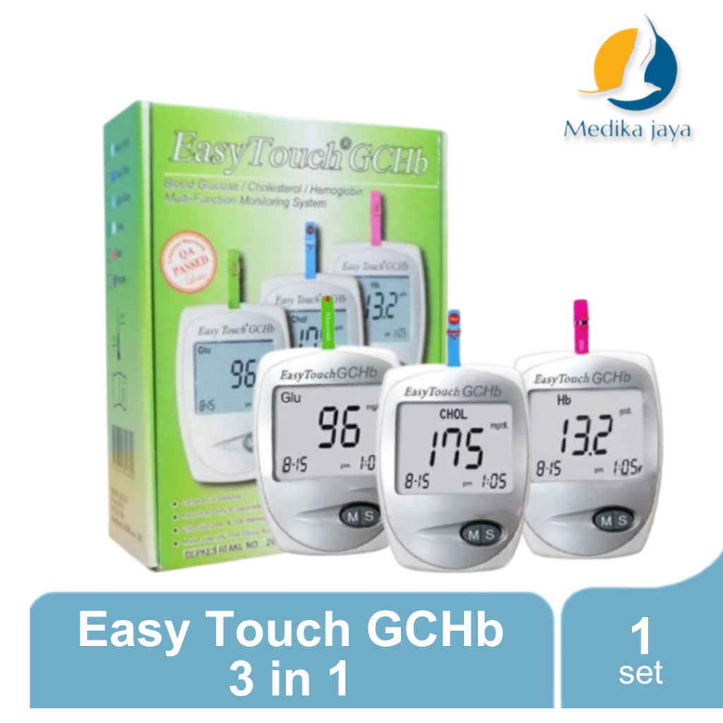 Jual Easy Touch GCHb 3 In 1 / Alat Cek Gula Darah / Kolesterol ...