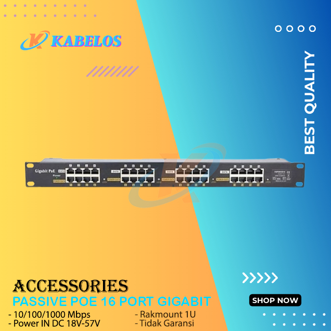 Jual Passive POE 16 Port Gigabit Rack Mount Tanpa Adaptor | Shopee ...