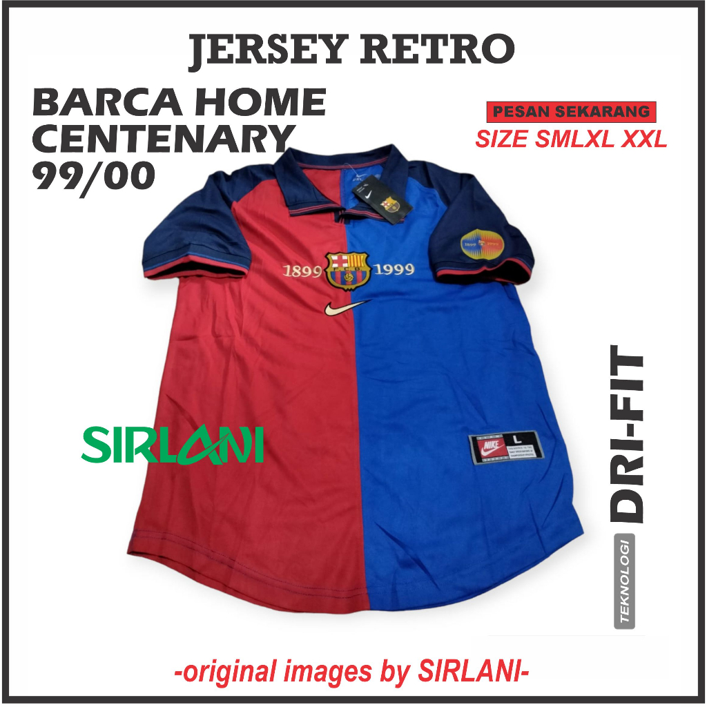 Jual JERSEY RETRO BARCA HOME CENTENARY 1999 2000/JERSEY BOLA RETRO