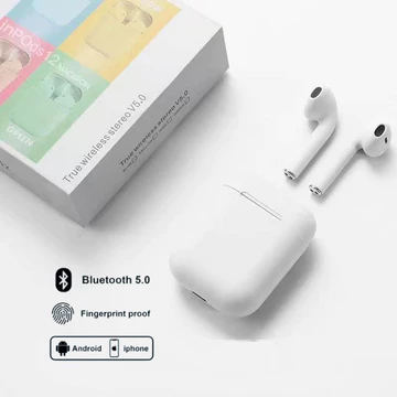 Headset Bluetooth Inpods Wireless I12 Macaron Earphone Tws Bluetooth 5.0 Warna Macaron
