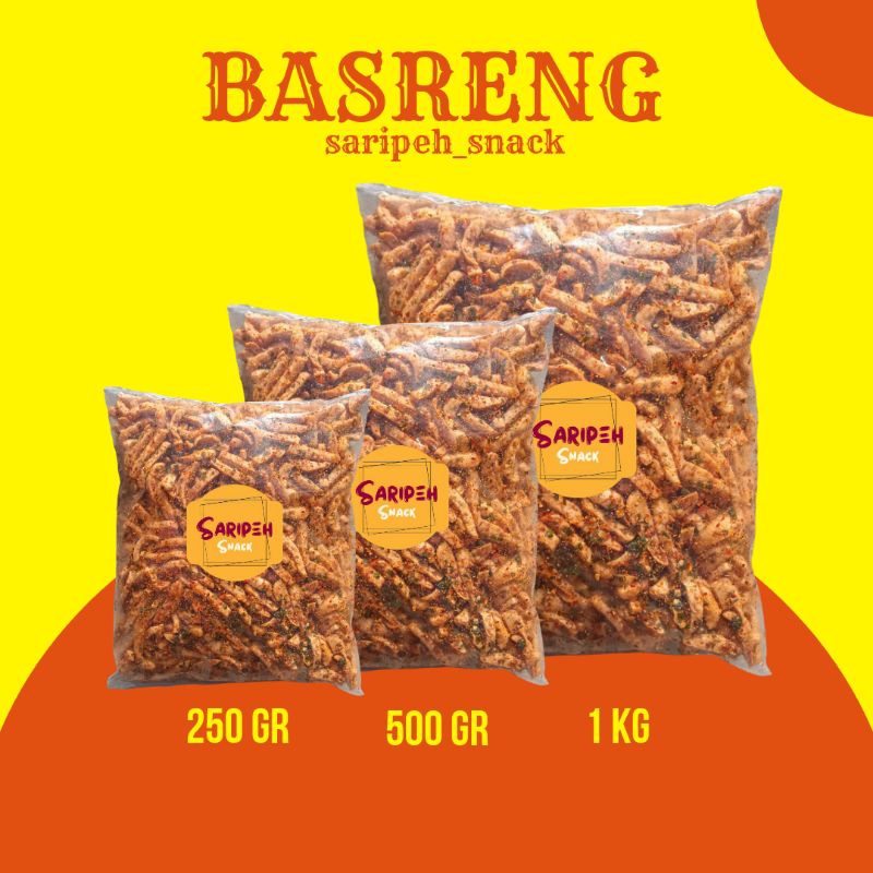 Jual Basreng 1 kg Pedas Daun Jeruk / BASRENG 1000 Gram Basreng Pedas ...