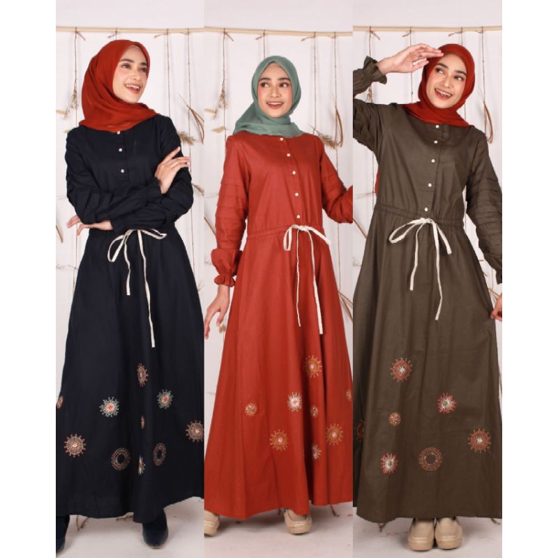 Jual GAMIS ABAYA DANNIS TERBARU A.220206(FREE MASKER) | Shopee Indonesia