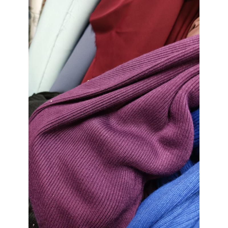 Jual KAIN BAHAN KAOS RIB KNIT COTTON CVC / RIB BUR 2X2 | Shopee Indonesia