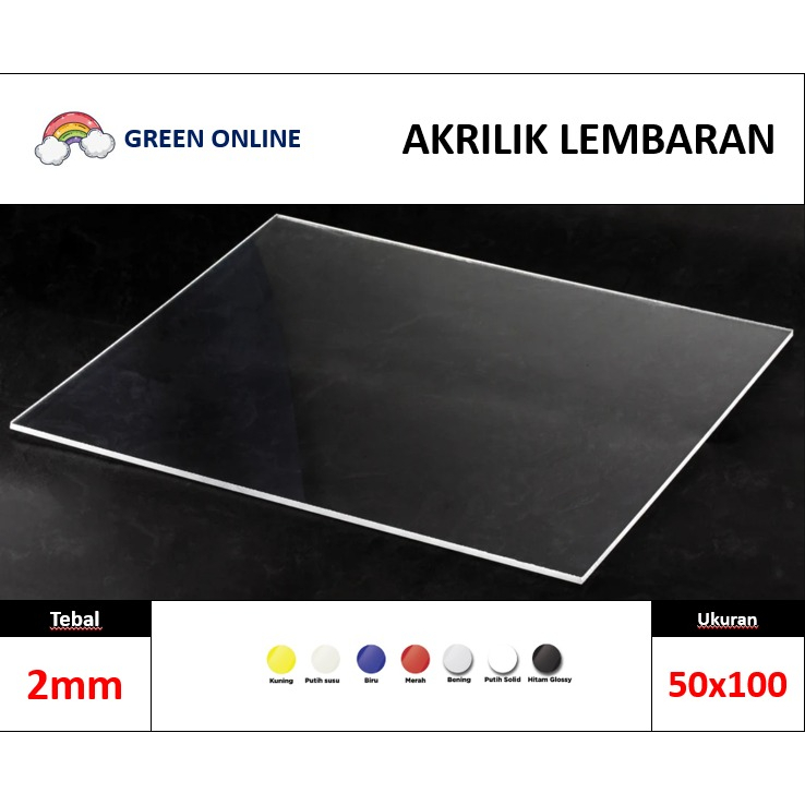Jual Akrilik 2mm | Akrilik Lembaran 50x100cm 2mm | Akrilik Sheet 2mm ...
