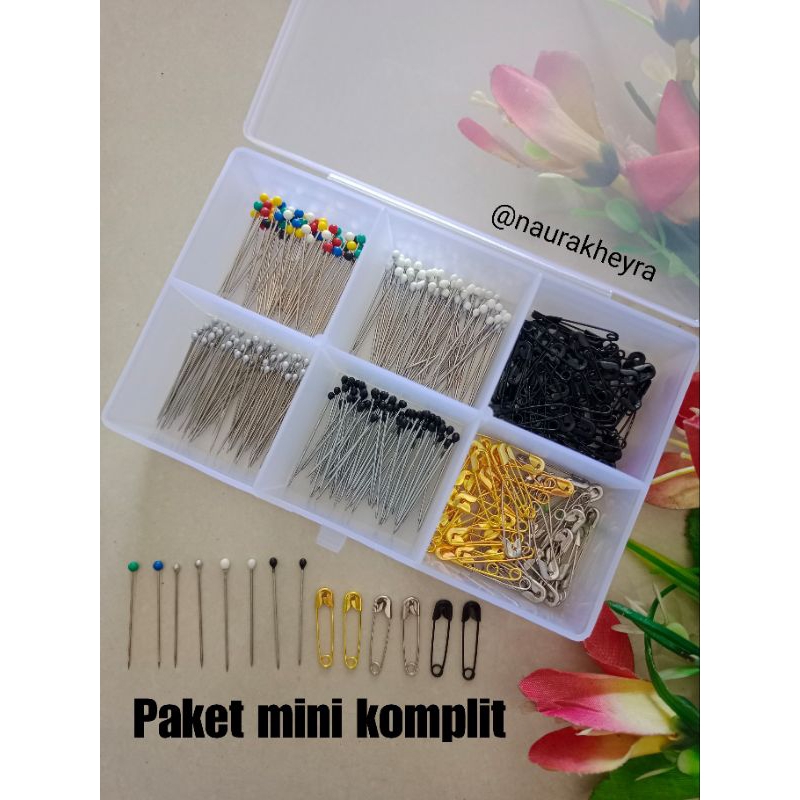 Jual Paket pins hijab mini komplit / hijab kit isi jarum pentul mini ...