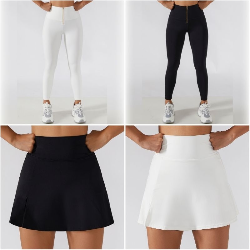 「Lotus」Asymmetrical Wrap Skort - Dance Tennis Pilates Yoga leggings, Athletic skort