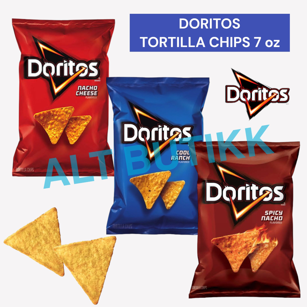 Jual DORITOS NACHO CHEESE | COOL RANCH | TORTILLA CHIPS | (198 gram ...