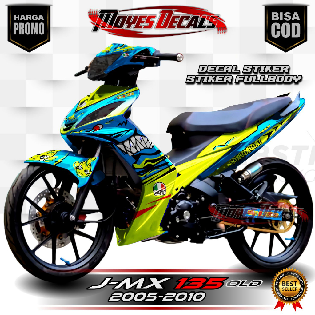 Jual Spartan Sticker Striping Decal Full Body Yamaha Jupiter Mx Old Motif Shark Cod Shopee