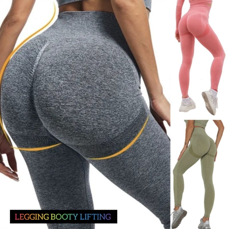 corcoar Sportlegging voor dames, onzichtbare scrunch butt, hoge taille, push -up legging, naadloze booty lifting, gymbroek, sportbroek, ondoorzichtig, V- rug, yogabroek voor dames, chocolade, S