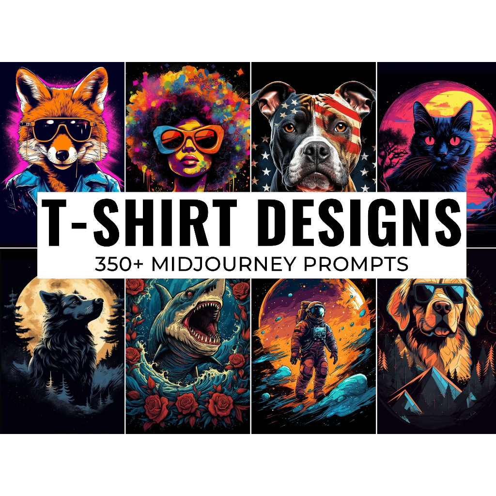 Jual 350 T Shirt Designs Midjourney Prompts Ai Art Midjourney Prompt Midjourney Ai Art